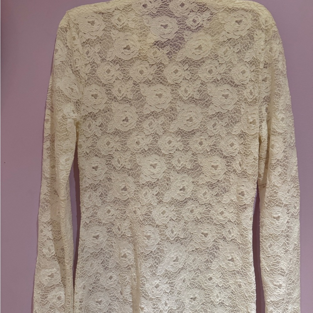 Elodie Cream Lace Long Sleeve Dress